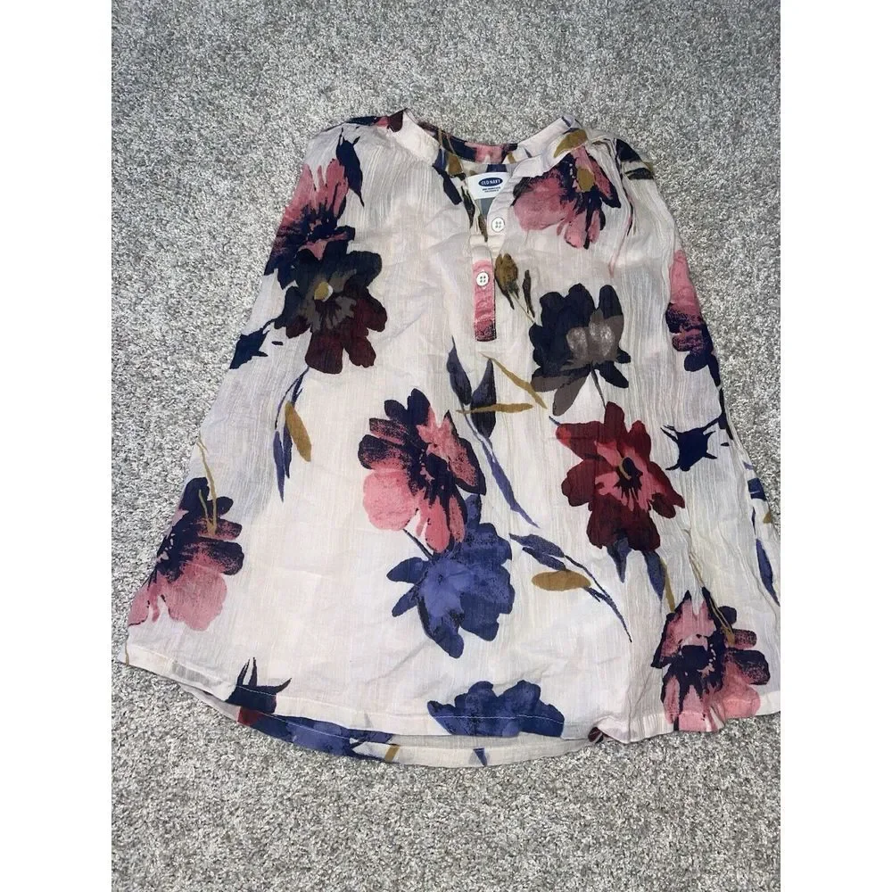 Old Navy Floral‎ Crinkle Gauzy Toddler Girls Dress 3T